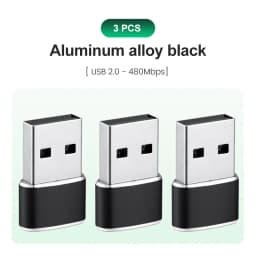 USB to USB C Adapter for iPhone 17 USB C Female to USB Male Car Charger Adapter Type C Converter for Apple 16 for Samsung Galaxy