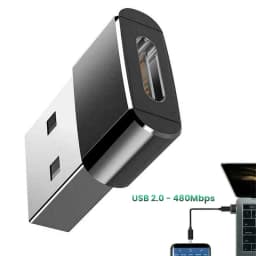 USB to USB C Adapter for iPhone 17 USB C Female to USB Male Car Charger Adapter Type C Converter for Apple 16 for Samsung Galaxy