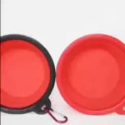 Dog Folding Bowl Portable Dog Travel Bowl Dog Food Water Bowl for Outdoor Walking Silicone Dog Food Water Bowl with Bowl Lip
