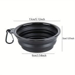 Dog Folding Bowl Portable Dog Travel Bowl Dog Food Water Bowl for Outdoor Walking Silicone Dog Food Water Bowl with Bowl Lip