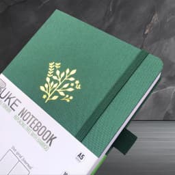 BUKE 180gsm BAMBOO PAPER Dot Grid JOURNAL Dotted Notebook Drawing Books - Forest Green Color
