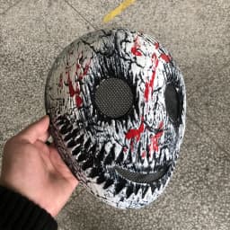 Horror white Smile Mask With Blood Splatter Cosplay Creepy Skull Thicken Plastic Masks Halloween Party Costume Prop High Quality