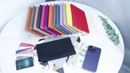 Genuine Leather Ladies Clip Clutch Bag Multifunctional Organizer Wallet Women's Purse Phone Bag Travel Makeup Bag