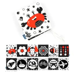 Soft Baby Books 3D Touch Feel High Contrast Cloth Book Sensory Early Learning Stroller Toys for Infant Toddler Gifts 0-12 Months