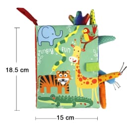 Soft Baby Books 3D Touch Feel High Contrast Cloth Book Sensory Early Learning Stroller Toys for Infant Toddler Gifts 0-12 Months