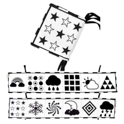 Soft Baby Books 3D Touch Feel High Contrast Cloth Book Sensory Early Learning Stroller Toys for Infant Toddler Gifts 0-12 Months