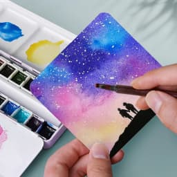 Watercolor Paper Card Postcard Thickened 300g Square Round Rectangular Mini Sketch Paper Card Art Supplies