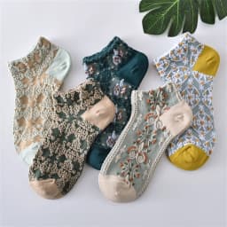 3 Pairs / Lot New Chic Women's Kawaii Cute Summer Fashion Ethnic Lolita Flower Retro Socks Dropship