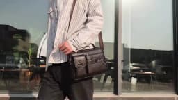 2024 New Men Shoulder Bag for 10.4" Ipad PU Leather Business Handbags Men Messenger Bags Fashion Man Crossbody Bag
