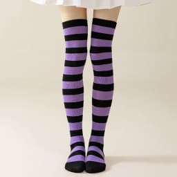 Striped Over Knee High Socks Women High Stocking Multi-color JK Casual Warm Soks Sexy Slim Long Soks Christmas Striped Hosiery #
