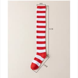 Striped Over Knee High Socks Women High Stocking Multi-color JK Casual Warm Soks Sexy Slim Long Soks Christmas Striped Hosiery #