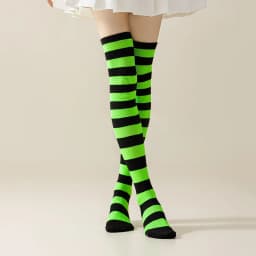 Striped Over Knee High Socks Women High Stocking Multi-color JK Casual Warm Soks Sexy Slim Long Soks Christmas Striped Hosiery #