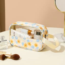 Women's Cosmetic Bag 3pcs Set Translucent Makeup Bag Large-Capacity Bath Wash Bags Travel Essentials Organizer for Cosmetics