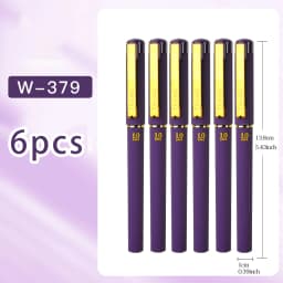 WQN-3/6/12PCS Purple Neutral Pens,1.0mm, Durable, Smooth Writing, High-Quality Ink, Suitable For Educational And Office Use