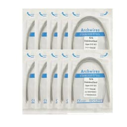 10pack Dental Arch Wires Orthodontic Super Elastic Stainless Steel Rectangle Archwire Lower/Upper 16x16/16x22/17x25/21x25