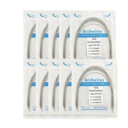 10pack Dental Arch Wires Orthodontic Super Elastic Stainless Steel Rectangle Archwire Lower/Upper 16x16/16x22/17x25/21x25