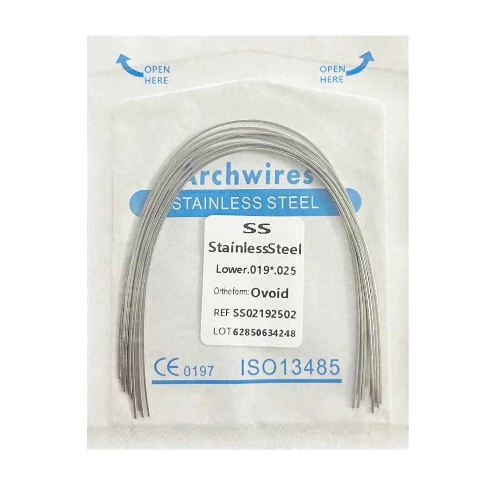10pack Dental Arch Wires Orthodontic Super Elastic Stainless Steel Rectangle Archwire Lower/Upper 16x16/16x22/17x25/21x25