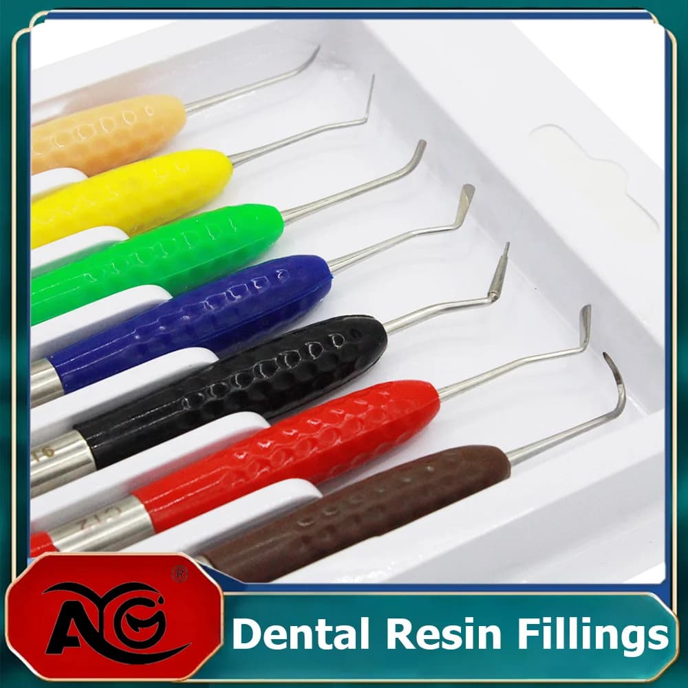 AG 1Set Double-Head Dental Composite Resin Filling Spatula Restoration Resin Filler Restoration Instrument Dentist Tools