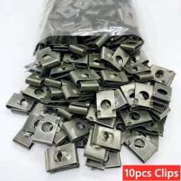 100Pcs-10Pc Mixed Car Metal Screw Tapping Fastener Clip U-Type Clip with Screw Anti-rust Protection Clip Screw Buckle Iron Sheet