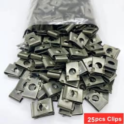 100Pcs-10Pc Mixed Car Metal Screw Tapping Fastener Clip U-Type Clip with Screw Anti-rust Protection Clip Screw Buckle Iron Sheet