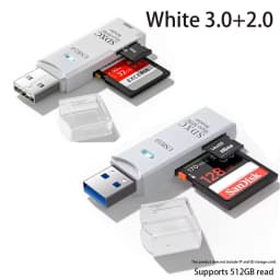 2-in-1 Multi Functional USB 3.0 Card ReaderMiniSD TFMemoryCardReaderUSBFlashDrive CardreaderAdapter For PCLaptops Accessories