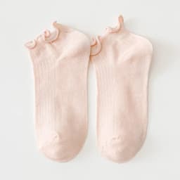 5Pairs Women's Frill Trim Sock Solid Sweet Japanese Style Short Socks Soft & Lightweight Comfortable Breathable Low Cut Sox