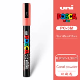 UNI PC 1M/3M/5M Posca Paint Marker Pen All Colors Water-based Pen Japan Mitsubishi Stationery DIY Painting Graffiti Art Supplies