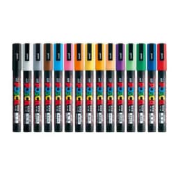UNI PC 1M/3M/5M Posca Paint Marker Pen All Colors Water-based Pen Japan Mitsubishi Stationery DIY Painting Graffiti Art Supplies