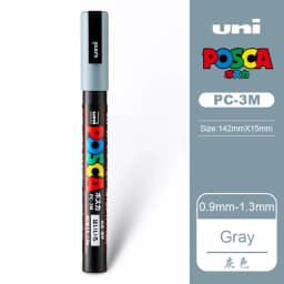 UNI PC 1M/3M/5M Posca Paint Marker Pen All Colors Water-based Pen Japan Mitsubishi Stationery DIY Painting Graffiti Art Supplies