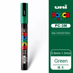 UNI PC 1M/3M/5M Posca Paint Marker Pen All Colors Water-based Pen Japan Mitsubishi Stationery DIY Painting Graffiti Art Supplies