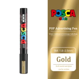 UNI PC 1M/3M/5M Posca Paint Marker Pen All Colors Water-based Pen Japan Mitsubishi Stationery DIY Painting Graffiti Art Supplies