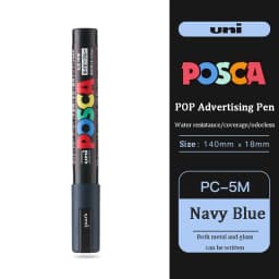 UNI PC 1M/3M/5M Posca Paint Marker Pen All Colors Water-based Pen Japan Mitsubishi Stationery DIY Painting Graffiti Art Supplies