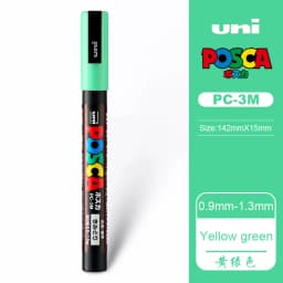 UNI PC 1M/3M/5M Posca Paint Marker Pen All Colors Water-based Pen Japan Mitsubishi Stationery DIY Painting Graffiti Art Supplies