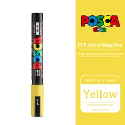 UNI PC 1M/3M/5M Posca Paint Marker Pen All Colors Water-based Pen Japan Mitsubishi Stationery DIY Painting Graffiti Art Supplies