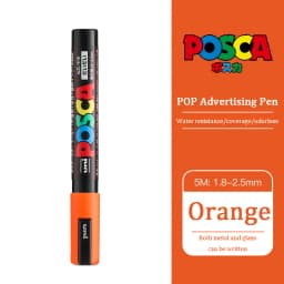 UNI PC 1M/3M/5M Posca Paint Marker Pen All Colors Water-based Pen Japan Mitsubishi Stationery DIY Painting Graffiti Art Supplies