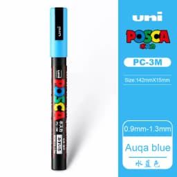 UNI PC 1M/3M/5M Posca Paint Marker Pen All Colors Water-based Pen Japan Mitsubishi Stationery DIY Painting Graffiti Art Supplies