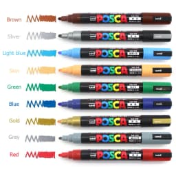 UNI PC 1M/3M/5M Posca Paint Marker Pen All Colors Water-based Pen Japan Mitsubishi Stationery DIY Painting Graffiti Art Supplies