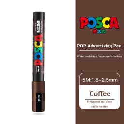 UNI PC 1M/3M/5M Posca Paint Marker Pen All Colors Water-based Pen Japan Mitsubishi Stationery DIY Painting Graffiti Art Supplies