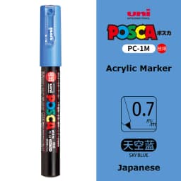 UNI PC 1M/3M/5M Posca Paint Marker Pen All Colors Water-based Pen Japan Mitsubishi Stationery DIY Painting Graffiti Art Supplies