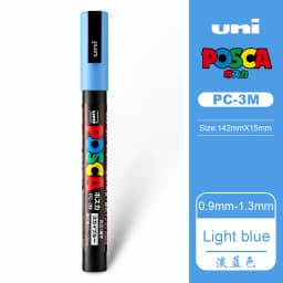 UNI PC 1M/3M/5M Posca Paint Marker Pen All Colors Water-based Pen Japan Mitsubishi Stationery DIY Painting Graffiti Art Supplies