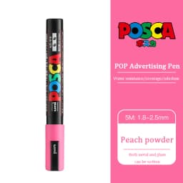 UNI PC 1M/3M/5M Posca Paint Marker Pen All Colors Water-based Pen Japan Mitsubishi Stationery DIY Painting Graffiti Art Supplies