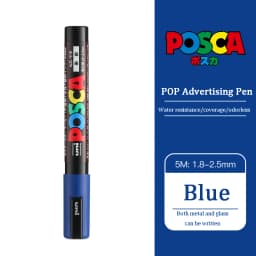 UNI PC 1M/3M/5M Posca Paint Marker Pen All Colors Water-based Pen Japan Mitsubishi Stationery DIY Painting Graffiti Art Supplies