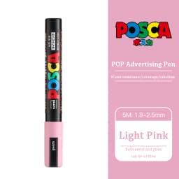 UNI PC 1M/3M/5M Posca Paint Marker Pen All Colors Water-based Pen Japan Mitsubishi Stationery DIY Painting Graffiti Art Supplies
