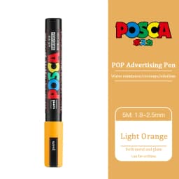 UNI PC 1M/3M/5M Posca Paint Marker Pen All Colors Water-based Pen Japan Mitsubishi Stationery DIY Painting Graffiti Art Supplies