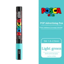 UNI PC 1M/3M/5M Posca Paint Marker Pen All Colors Water-based Pen Japan Mitsubishi Stationery DIY Painting Graffiti Art Supplies
