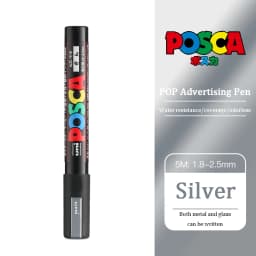 UNI PC 1M/3M/5M Posca Paint Marker Pen All Colors Water-based Pen Japan Mitsubishi Stationery DIY Painting Graffiti Art Supplies