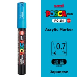UNI PC 1M/3M/5M Posca Paint Marker Pen All Colors Water-based Pen Japan Mitsubishi Stationery DIY Painting Graffiti Art Supplies