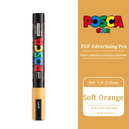 UNI PC 1M/3M/5M Posca Paint Marker Pen All Colors Water-based Pen Japan Mitsubishi Stationery DIY Painting Graffiti Art Supplies