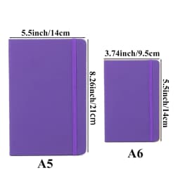 A5/A6 Business Strap Notebook 160 page 80gsm Student Stationery Notepad Hand Account Book Black Notebook Hard Cover Planner