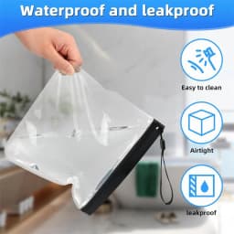 1/2/4pcs Luggage Transparent Travel Use Leakproof Flight Make Up Waterproof For Women Reusable Airport Security Storage bag